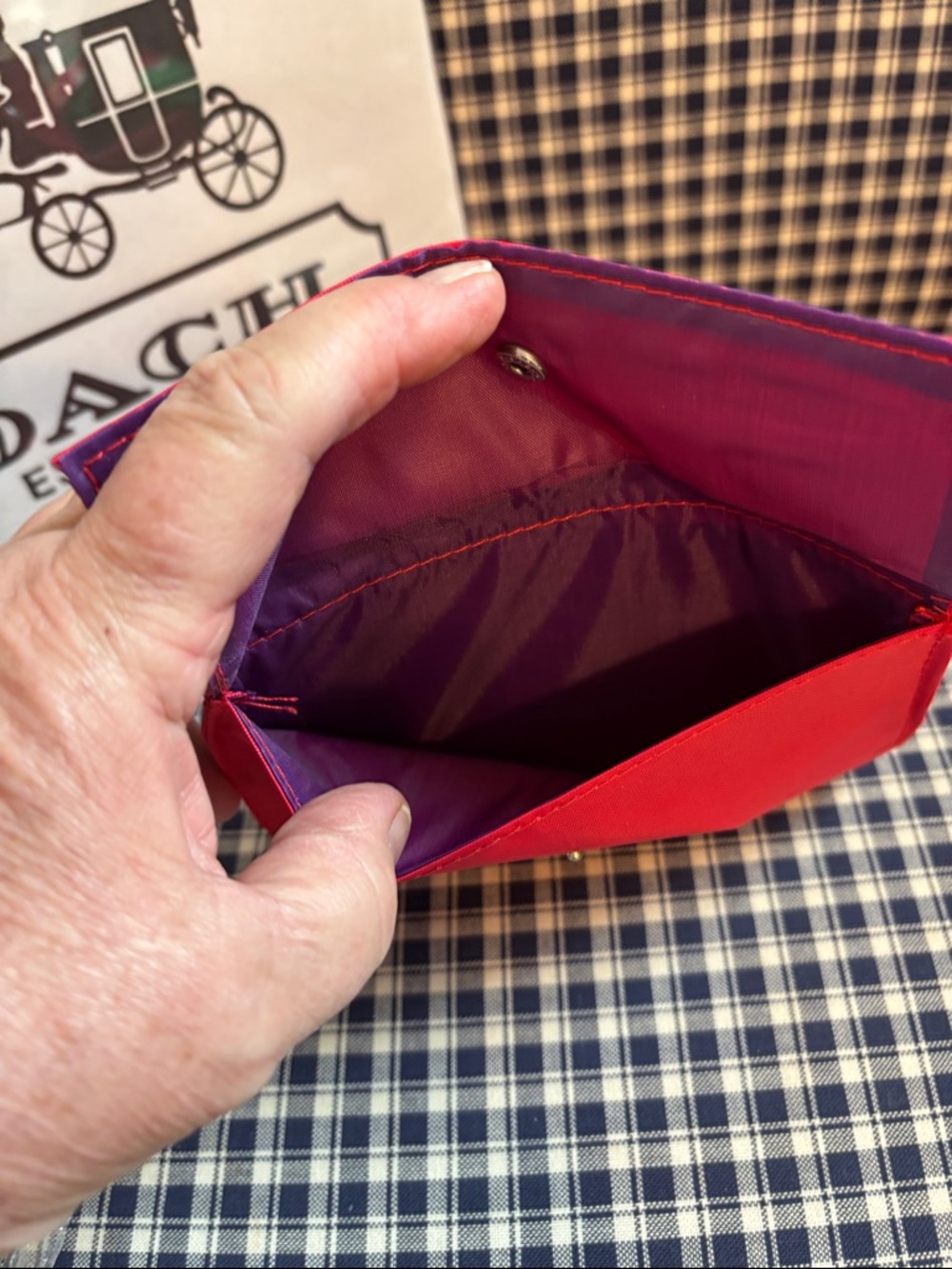 Coach Red Signature Notebook cover  with Logo and coach pen - Picture 6 of 10